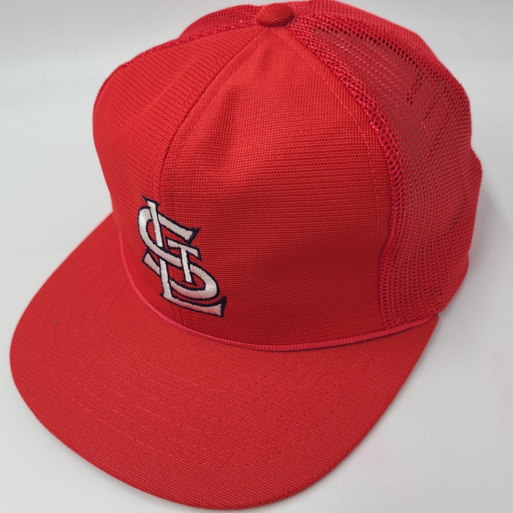 Vintage St Louis Cardinals Hat Snapback Trucker Mesh Yupoong Red MLB Baseball